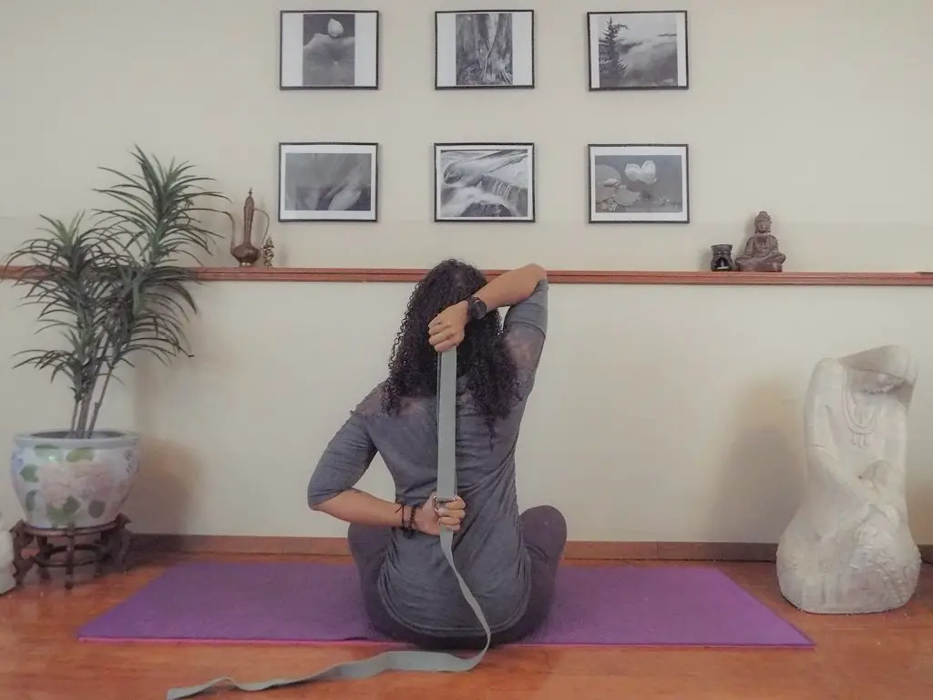 yoga strap cow face